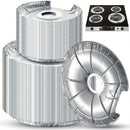 Tapas Redondas para Quemadores de Estufa Eléctrica 5/10/20pcs 20.32cm+5/10/20pcs 15.24cm Forros Desechables de Aluminio para la Parte Superior de la Estufa, para Mantener la Cocina Limpia de Aceite y Goteos de Comida