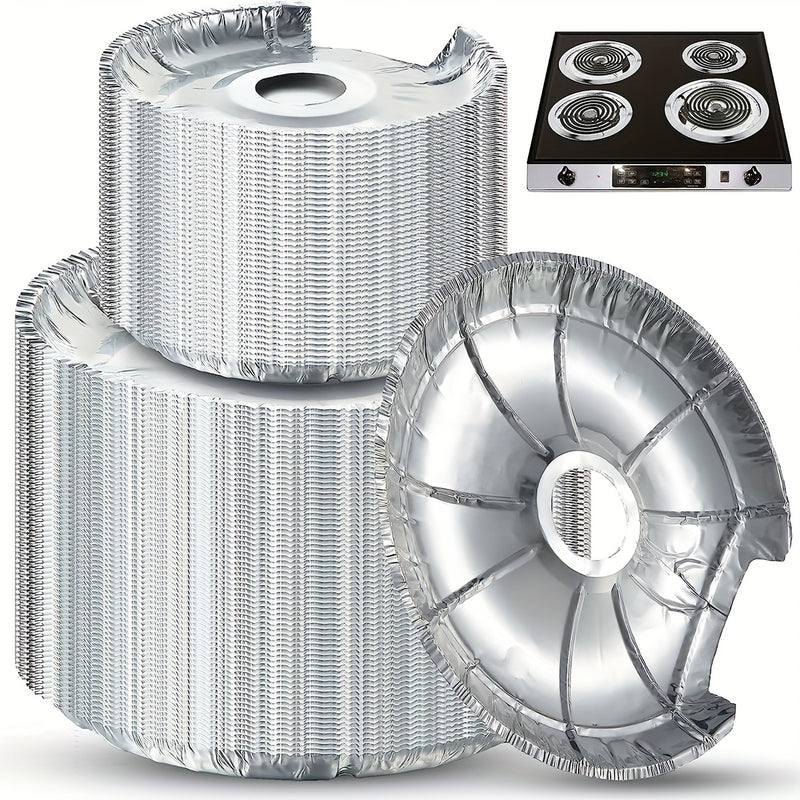 Tapas Redondas para Quemadores de Estufa Eléctrica 5/10/20pcs 20.32cm+5/10/20pcs 15.24cm Forros Desechables de Aluminio para la Parte Superior de la Estufa, para Mantener la Cocina Limpia de Aceite y Goteos de Comida