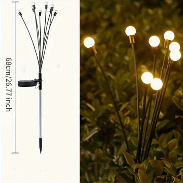 1 pza. Lámpara Solar Firefly: Añade un brillo mágico a tu jardín, fiesta o evento para Navidad, Halloween, Acción de Gracias, Pascua, regalo de Halloween.