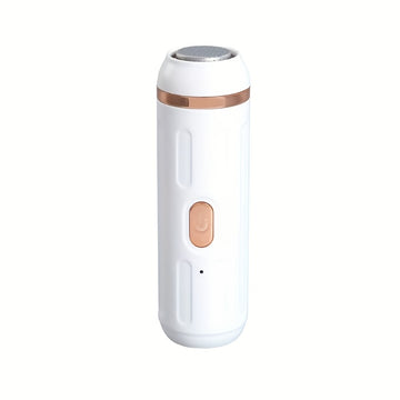 Exfoliador de Pies Portátil Inalámbrico Recargable USB - 2 Velocidades, Diseño Resistente a Arañazos y con Sensor de Presión para Eliminación Suave de Pieles Muertas Beige Claro - Exfoliador Plástico Blanco para Cuidado de Pies Duros y Agrietados, Dispos