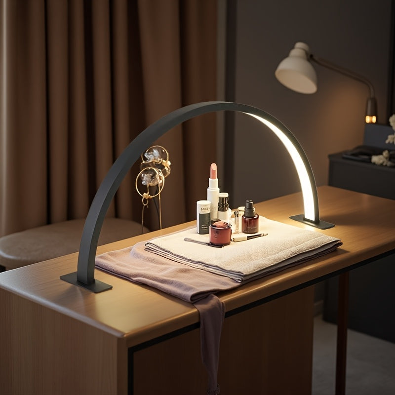 Linterna LED para Uñas - Alimentación USB sin Transición de Oscuridad, Diseño en Arco para Salón, Hogar y Oficina - Luz Compacta para Manicura, Pedicura y Maquillaje - Iluminación Estacionaria con Enchufe USB, Cuidado de Uñas, Mejora de Belleza, Diseño e
