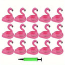 15pcs Portavasos Inflables de Flamenco Rosa - Posavasos Flotantes de PVC para Fiestas en la Piscina y Celebraciones de Verano, Decoración de Fiesta Linda y Duradera