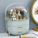 Organizador de maquillaje con cajón, caja de almacenamiento de suministros de maquillaje, soporte para joyas, pendientes, anillos, soporte para productos de cuidado de la piel y lápices labiales, esencial para el hogar