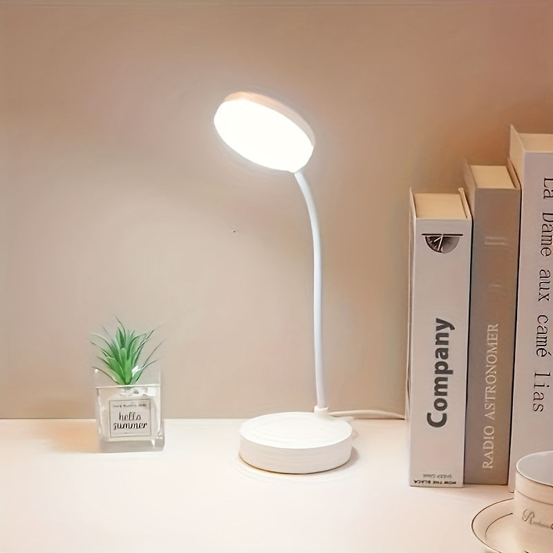 Linterna de Escritorio LED Moderna con Alimentación USB y Protección para los Ojos - 3 Niveles de Brillo Ajustables, Control Táctil, Eficiente en Energía, Perfecta para Leer y Estudiar