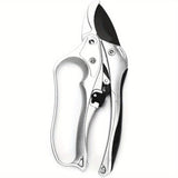 Tijeras de jardín con ratchet - Tijeras de jardín ligeras de aluminio, especializadas para podar frutales y ahorrar esfuerzo al cortar plantas, tijeras de mano esenciales para el jardinerismo