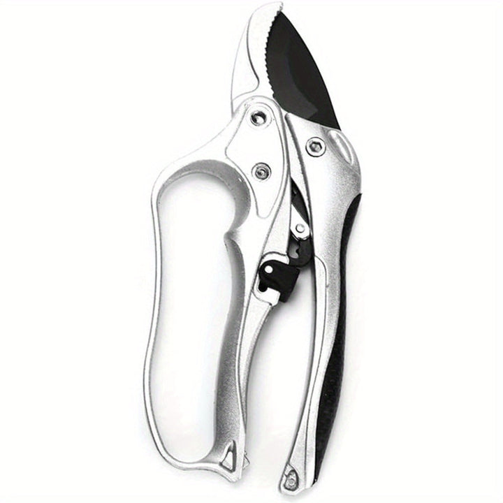 Tijeras de jardín con ratchet - Tijeras de jardín ligeras de aluminio, especializadas para podar frutales y ahorrar esfuerzo al cortar plantas, tijeras de mano esenciales para el jardinerismo