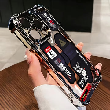 Estuche de teléfono con patrón de tarjeta de circuito creativo compatible con Iphone 16, 15, 14, 13, 12, 11 Pro Max, X, XR, XS Max, 8, 7 Plus, con un respaldo transparente suave para caídas