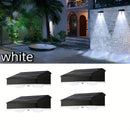 Luces solares para cercas, paquete de 8 o 12, luces LED para exteriores, blanco cálido (3000K) y blanco frío (6000K), encendido/apagado automático, fácil instalación en terrazas, paredes, patios, jardines, senderos y cercas