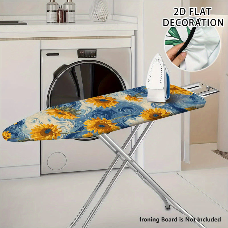 Fundas Lavables para Tabla de Planchar con Estampado Floral Azul - Compatible con la Mayoría de Tablas Prensa, Decoración para Lavandería, Accesorios Fáciles de Instalar (Tabla no Incluida) - Diseño Vibrante y Material Duradero