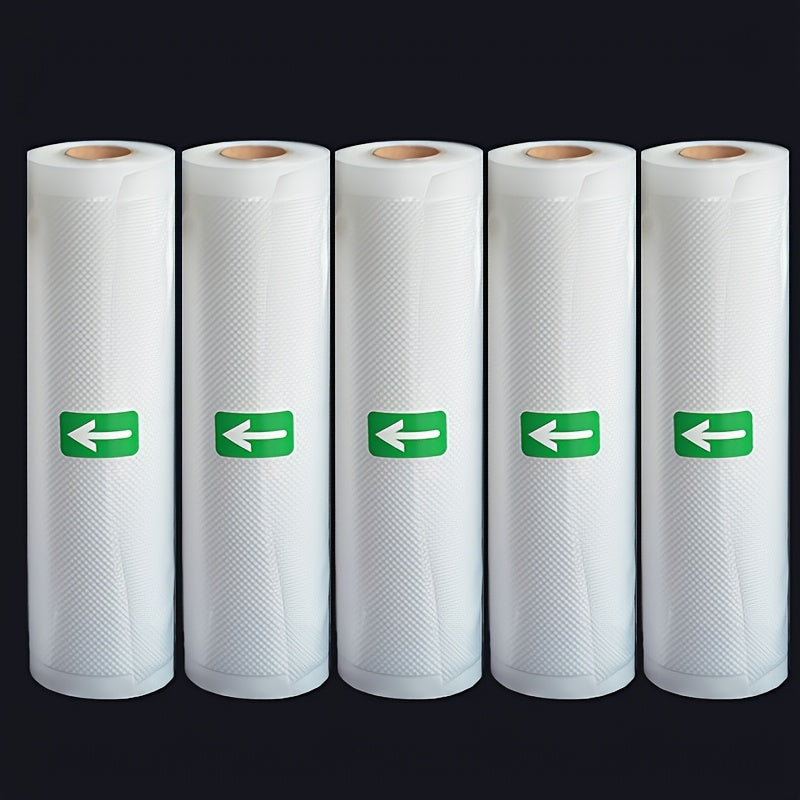 5 piezas de Bolsas de Sellado al Vacío de 3m de Longitud, Material PE+PA, Longitud Personalizable para Conservación de Alimentos, Cocina Sous Vide y Almacenamiento en Gran Cantidad, Rango de Temperatura -4°F a 230°F, Uso Único, Sellador al Vacío de Alime