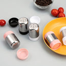 Juego de 2 Botellas para Condimentos de Acero Inoxidable con Rallador Compacto para Accesorios de Freidora y Barbacoa al Aire Libre, Cama Agitadora para Especias con Tapa Vertedera