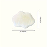 1pc Alfombra de Pelo Largo de Imitación de Piel, Alfombra Decorativa para Sala de Estar Interior, Alfombra de Felpa Larga Blanca Pura Esponjosa para Dormitorio, Alfombra de Suelo para Cama, Lavable a Máquina, Diseño de Nubes Grandes