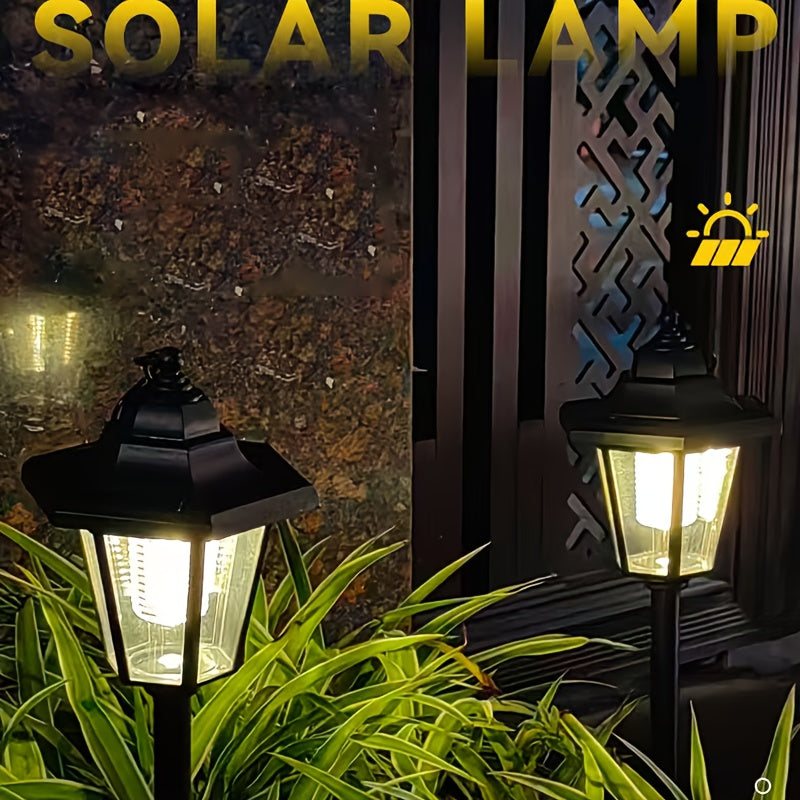 2 piezas de luces solares para pasillos, luces LED para caminos solares, luces de paisaje para exteriores para jardín, césped, camino, patio
