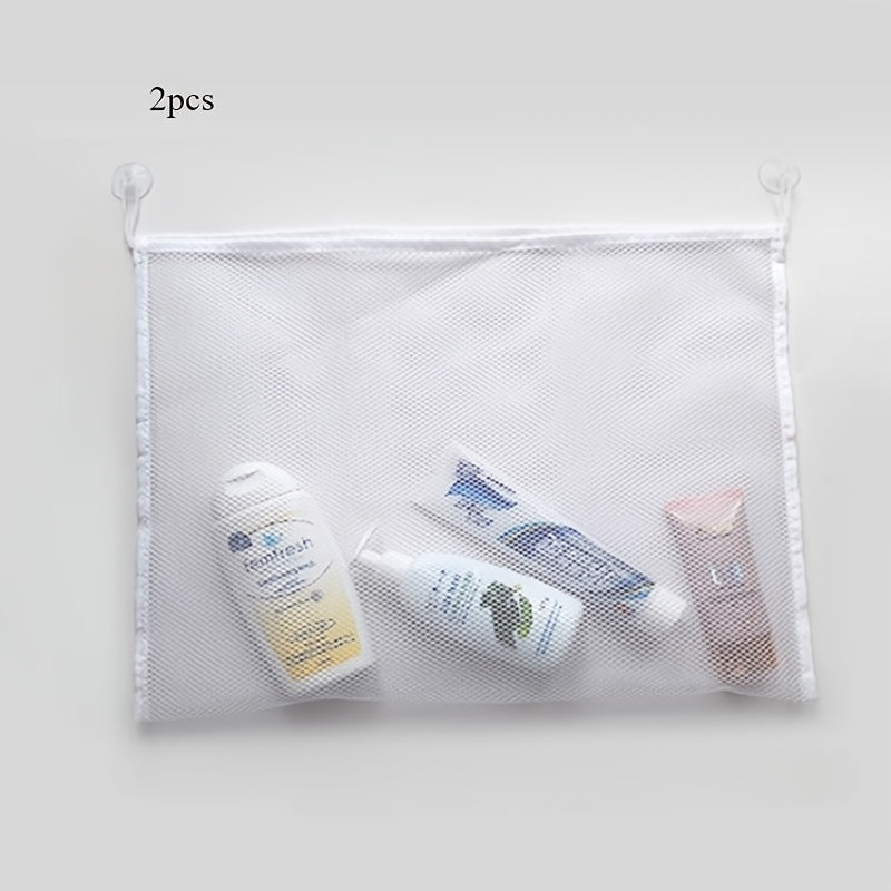 1/2piezas Bolsas de almacenamiento creativas transparentes para baño con taza de succión para colgar en la pared Organizador de juguetes para colgar en la pared