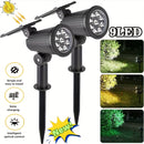 Foco solar AMILL para jardín exterior, iluminación de paisaje con sensor de luz, montaje semiempotrado, no desmontable, material de plástico, ideal para patio, pared, jardín, alberca, camino - perfecto para bodas, festivales, decoración festiva, luces de