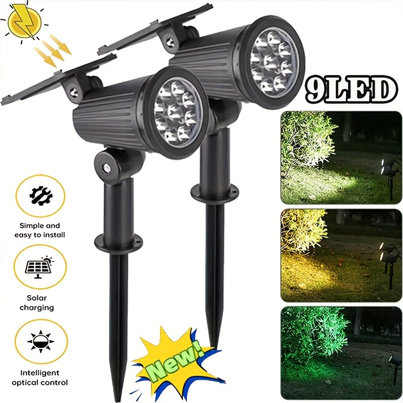 Foco solar AMILL para jardín exterior, iluminación de paisaje con sensor de luz, montaje semiempotrado, no desmontable, material de plástico, ideal para patio, pared, jardín, alberca, camino - perfecto para bodas, festivales, decoración festiva, luces de