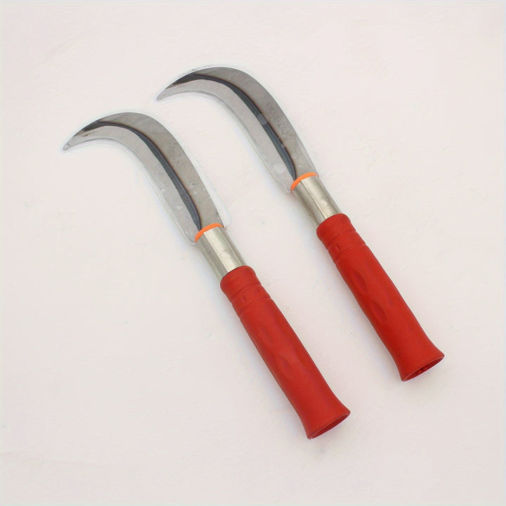 Navaja de Corte, Navaja para Coco, Navaja para Piña, Tijeras de Poda y Deshierbe de Acero Manganeso en Forma de Media Luna para Jardinería