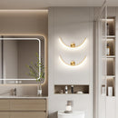 1 paquete de lámpara de pared metálica moderna, lámpara dorada LED, ideal para dormitorio, sala de estar, pasillo, escalera y decoración de hoteles o restaurantes