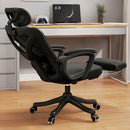 Silla de juego ergonómica - Malla negra, soporte lumbar ajustable, base giratoria de 360 grados, cómoda para largas horas, ideal para uso en casa y en la oficina, silla de oficina | Silla de oficina moderna | Asiento ergonómico