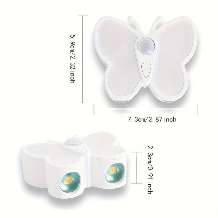 1/2/3 Luz nocturna LED con sensor de movimiento, luz de gabinete montada en la pared recargable por USB para el hogar, dormitorio, armario, pasillo, escaleras y baño - Brillo ajustable, diseño de plástico, batería de litio recargable de 600 mAh, iluminac