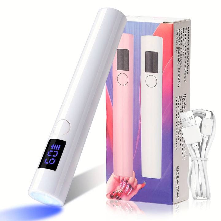 Linterna LED Portátil para Uñas, Lámpara de Manicura Profesional, Secadora de Uñas y Luz Mini Manual para Arte en Uñas