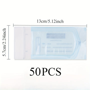 20/50 bolsas desechables para limpieza de herramientas de uñas y maquillaje - autosellantes, resistentes a altas temperaturas, sin olor, adecuadas para almacenar herramientas de uñas y pies, uso único