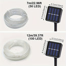 WELPUR Luces LED Solares de Hadas - Tira de Luz Solar IP44 de 22.0m/12.0m/7.0m con 8 Modos, 50/100/200 LEDs, Decoración Navideña para Jardín, Árbol, Barra y Restaurante, Ambiente Festivo, Construcción Duradera, Iluminación Cálida, Decoración Hogareña