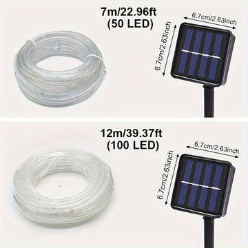 WELPUR Luces LED Solares de Hadas - Tira de Luz Solar IP44 de 22.0m/12.0m/7.0m con 8 Modos, 50/100/200 LEDs, Decoración Navideña para Jardín, Árbol, Barra y Restaurante, Ambiente Festivo, Construcción Duradera, Iluminación Cálida, Decoración Hogareña