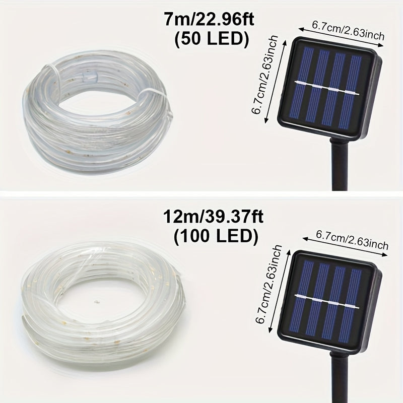 WELPUR Luces LED Solares de Hadas - Tira de Luz Solar IP44 de 22.0m/12.0m/7.0m con 8 Modos, 50/100/200 LEDs, Decoración Navideña para Jardín, Árbol, Barra y Restaurante, Ambiente Festivo, Construcción Duradera, Iluminación Cálida, Decoración Hogareña