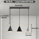 Lámpara de techo moderna de tres cabezas para isla de comedor o sala de estar - Negro, blanco o gris, sin bombillas incluidas, instalación fácil con control de interruptor, lámpara de techo moderna, iluminación contemporánea, construcción de hierro conte