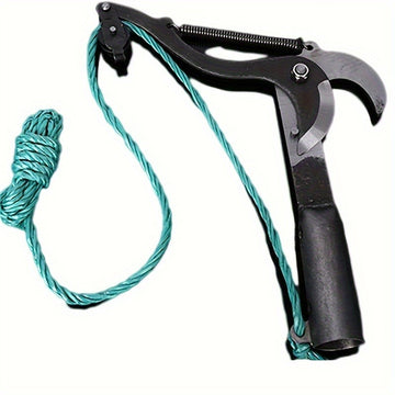 1 pieza de Cortafrondas Aéreos con Diseño Cableado - Cuchillo para Ramas y Frutas de Acero Inoxidable Afilado para Mantenimiento Sin Esfuerzo del Jardín y Patio, Mango Amarillo y , Ideal para Podar y Recortar al Aire Libre, Herramienta de Recorte Exterio