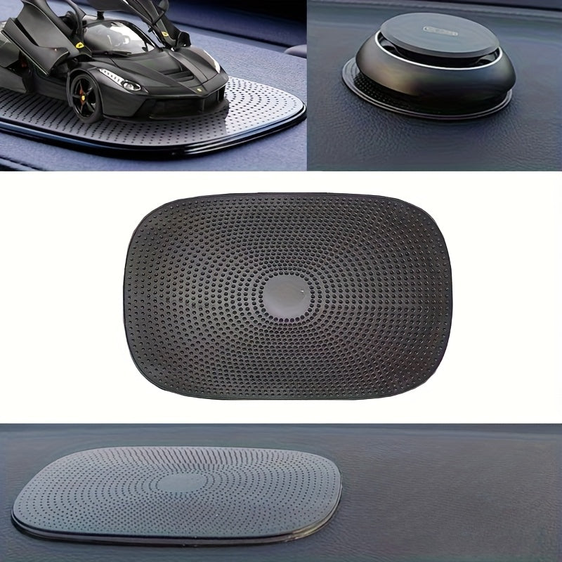 Alfombrilla Antideslizante Mágica para Coche, 1 pieza - Tapete de Salpicadero Pegajoso y Acolchado para Celular, Soporte de Silicona