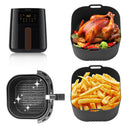 2 piezas de bandejas de horno de silicona cuadrada para freír aire - Antiadherentes, resistentes al calor, ideales para Philips HD9252, HD9200, HD9255 - Perfectas para cocinar papas fritas, pollo y verduras, bandejas de horno con forros | Bandeja de sili