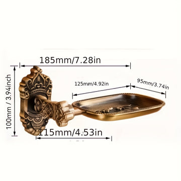 Jabonera Ovalada de Estilo Vintage con Desagüe - Accesorio de Baño al Estilo Europeo, Perfecto para la Ducha y el Lavabo