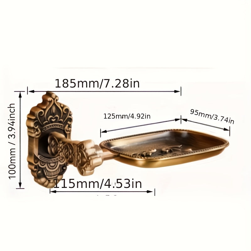Jabonera Ovalada de Estilo Vintage con Desagüe - Accesorio de Baño al Estilo Europeo, Perfecto para la Ducha y el Lavabo