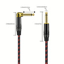 Cable de guitarra mono DREMAKE de 6,35 mm, macho a macho chapado en oro, cable Ethernet Cat5e, conector flexible redondo, cable de instrumento trenzado para guitarra, bajo, teclado
