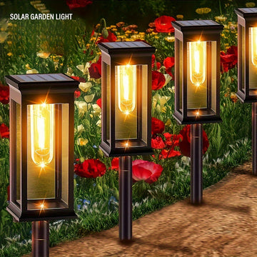 Luces solares para exteriores, decoración de patio de jardín y sendero, luces solares duraderas y brillantes IP44 para exteriores.