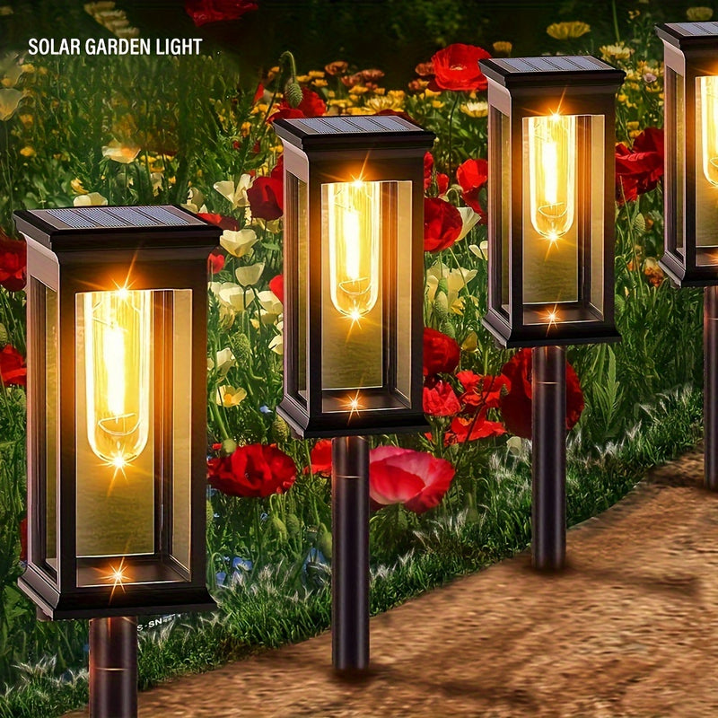 Luces solares para exteriores, decoración de patio de jardín y sendero, luces solares duraderas y brillantes IP44 para exteriores.