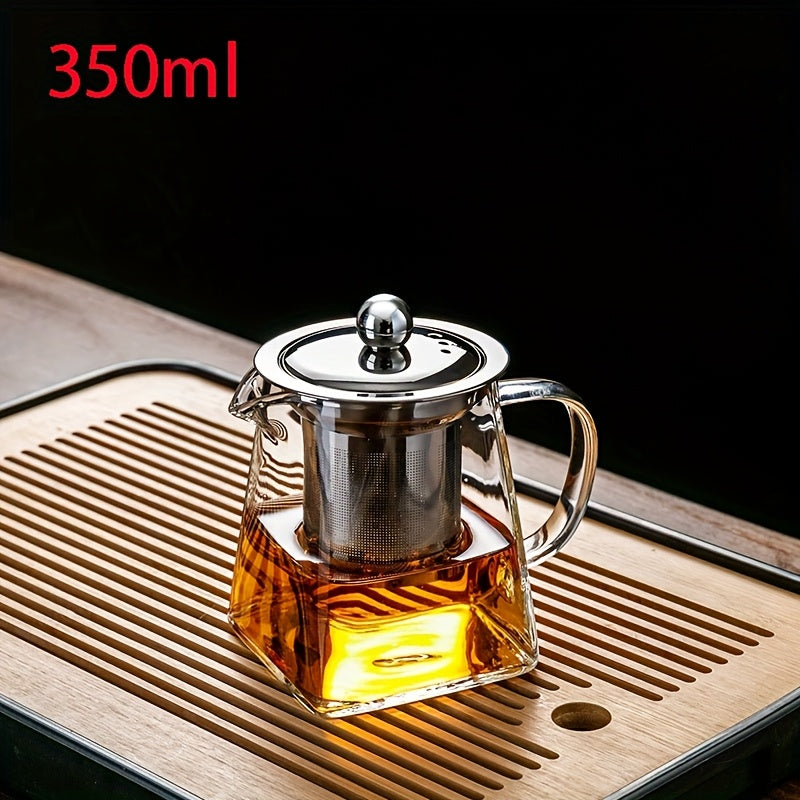 Tetera de vidrio de alto borosilicato de 1 pieza, taza con filtro de acero inoxidable 304, juego de té chino único, adecuado para entusiastas adultos/mujeres/hombres, múltiples especificaciones disponibles