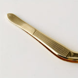 1 Pinza Curvada Especial De Cocina Molecular Dorada De Titanio, Pinzas De Placa Oscilante De Acero Inoxidable, Pinzas Con Forma De Platos Fríos, Cocina, Restaurante, Pastel Occidental, Postre, Herramientas De Decoración