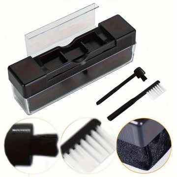 Kit Premium de Limpieza para Vinilos con Cepillo de Goma y Detallado: Mejora la Fidelidad del Sonido y Elimina el Polvo, Mantenimiento Esencial para Aficionados a los Tocadiscos y Colecciones