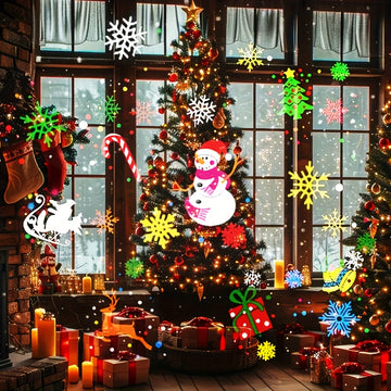 Lámpara de mesa de Navidad 2025, última moda, patrón rotativo, luz, decoración de hogar, proyector, adecuado para sala de estar, techo de habitación, fiesta, Año Nuevo, Navidad.