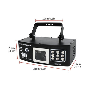Luces de escenario LED YSH con control remoto - Negro, activadas por sonido, para KTV, bar, sala de estar y decoraciones de fiesta - Perfectas para cumpleaños, San Valentín, Año Nuevo y más, decoraciones de fiesta | Efectos visuales dinámicos | Control r