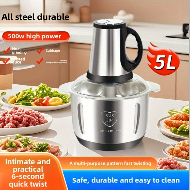 Molino de carne y licuadora multifunción para el hogar, adecuado para mezclar carne picada y verduras, ideal para uso doméstico y comercial, diseño conveniente.