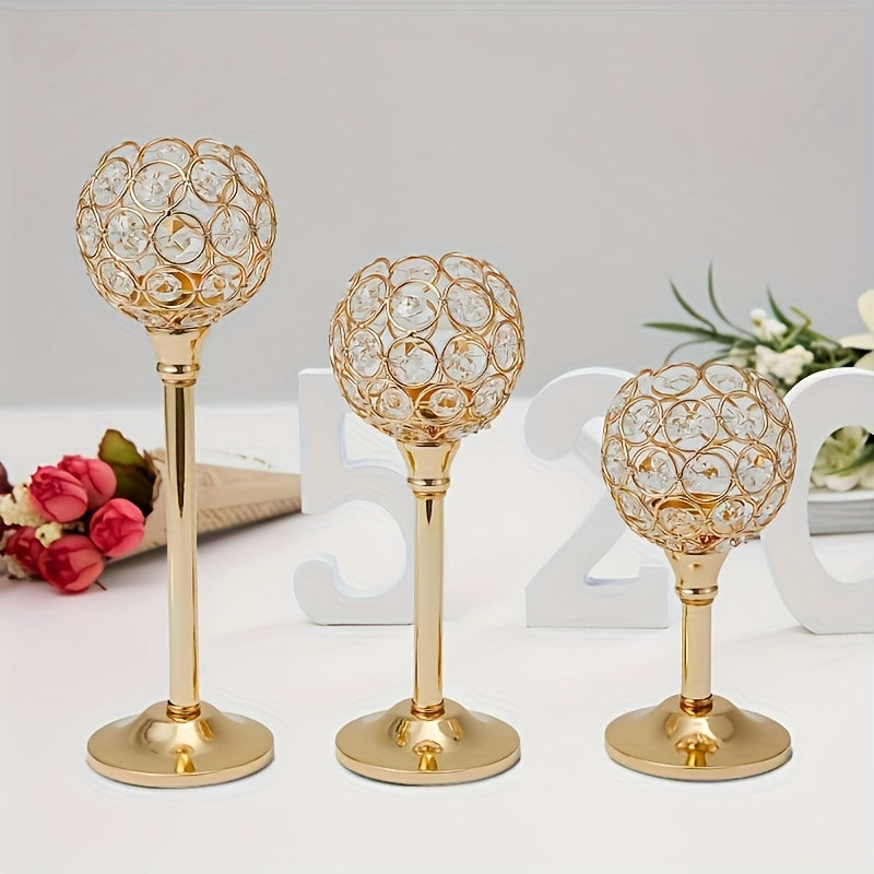 Soporte de vela de cristal elegante - A prueba de viento, ideal para Navidad, cenas de Halloween, aniversarios y decoración del hogar - Centro de mesa perfecto y accesorio de fiesta (vela no incluida)