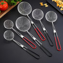 1pc Cuchara Colador de Acero Inoxidable, Cucharón de Cocina Multiusos para Olla Caliente, Tienda de Té con Leche, Escurridor de Dumplings, Uso Doméstico - Colador Metálico Duradero con Mango