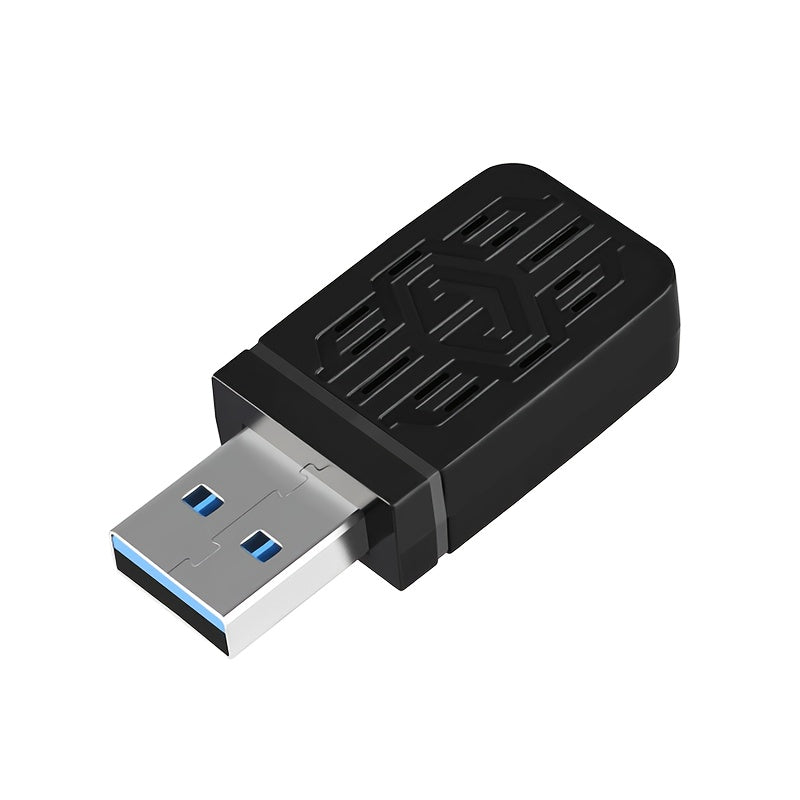 Adaptador sin varillas USB 1300Mbps para PC con Antena Dual Band de Alta Ganancia 5G/2.4G, Compatible con Windows 7/8/1/10/11: ¡Convierte tu PC en un Punto Acceso Móvil y Ofrece WiFi Instantáneo!