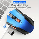 Ratón de Juego Inalámbrico BalanceFit 2.4G con Receptor USB, Diseño Ergonómico, 6 Botones, Baja Latencia, Rendimiento Suave y Estable para PC, Portátil, Oficina y Juegos - Rojo y Negro (Batería No Incluida), Ratón de Oficina | Diseño Elegante del Ratón |
