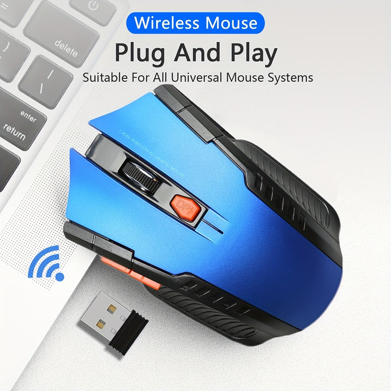 Ratón de Juego Inalámbrico BalanceFit 2.4G con Receptor USB, Diseño Ergonómico, 6 Botones, Baja Latencia, Rendimiento Suave y Estable para PC, Portátil, Oficina y Juegos - Rojo y Negro (Batería No Incluida), Ratón de Oficina | Diseño Elegante del Ratón |