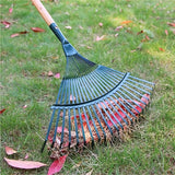 Rastrillo de Abanico Premium Mejorado 42.01 cm - 22 Púas de Acero Duradero con S-Púas para Eliminar Hojas y Musgo en Jardín, Césped y Patio